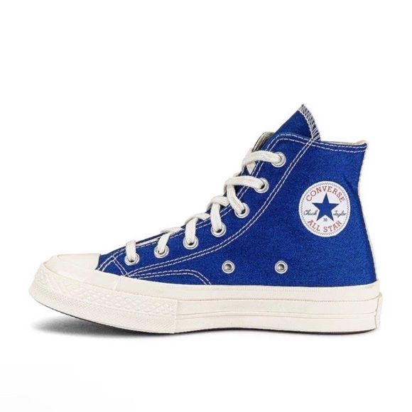 COMME DES GARCONS PLAY Converse  Chuck Taylor High Top Sneakers Sz 8 Women’s - Picture 5 of 9